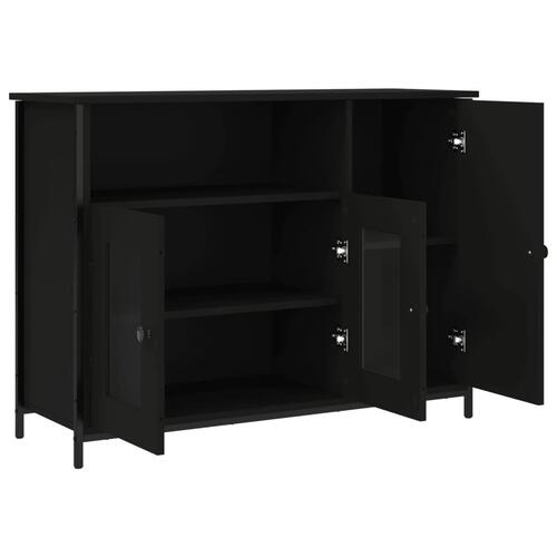 Skænk 100x35x75 cm konstrueret træ sort