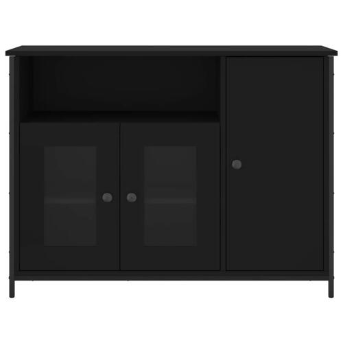 Skænk 100x35x75 cm konstrueret træ sort