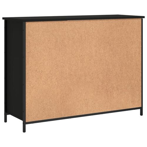 Skænk 100x35x75 cm konstrueret træ sort