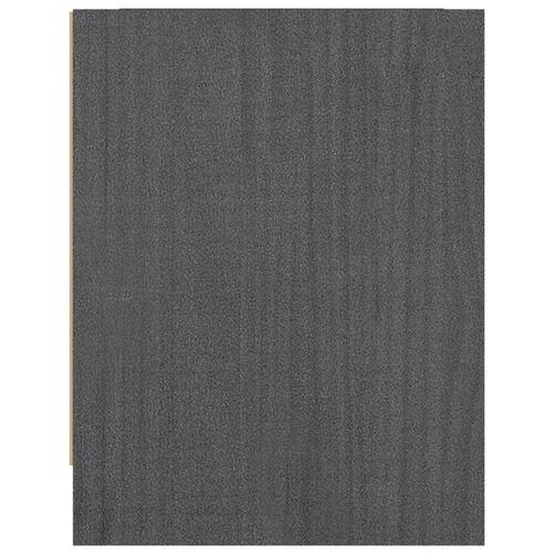 Sengeskab 40x30,5x40 cm massivt fyrretræ grå