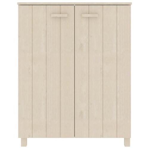 Skoskab HAMAR 85x40x108 cm massivt fyrretræ honningbrun