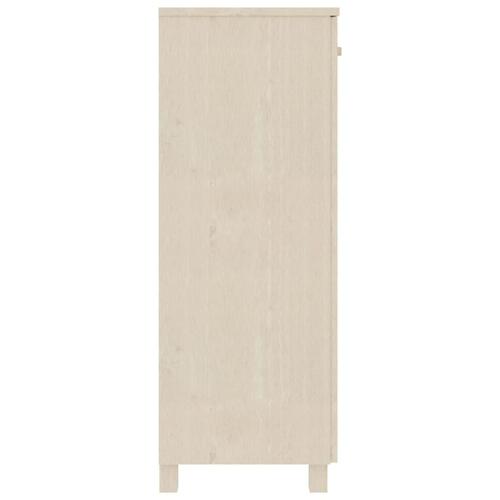 Skoskab HAMAR 85x40x108 cm massivt fyrretræ honningbrun