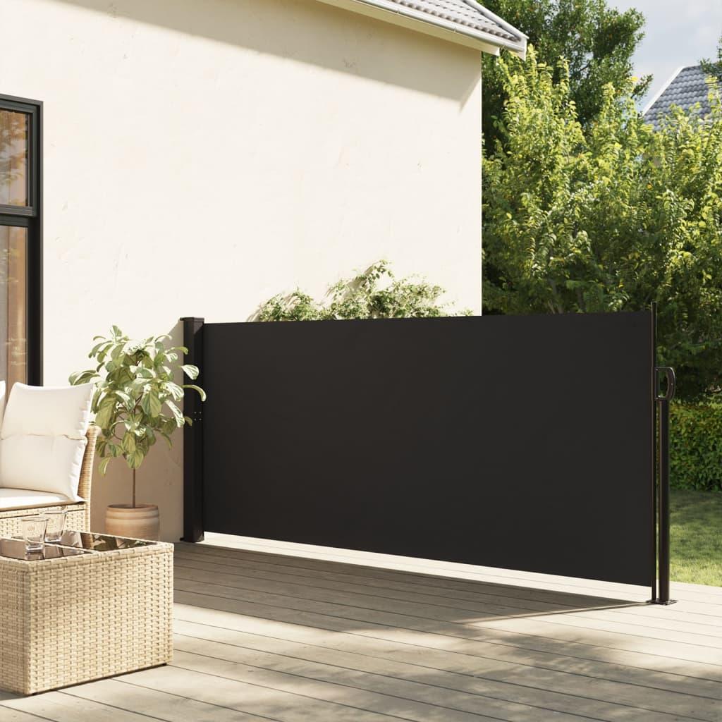 Sidemarkise 120x300 cm sammenrullelig sort