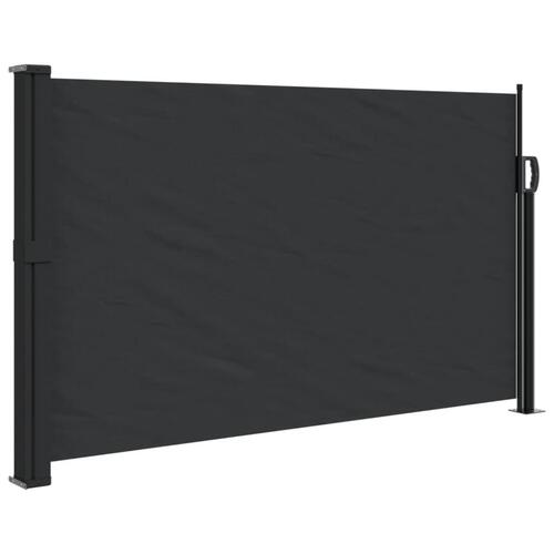 Sidemarkise 120x300 cm sammenrullelig sort