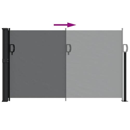 Sidemarkise 120x300 cm sammenrullelig sort