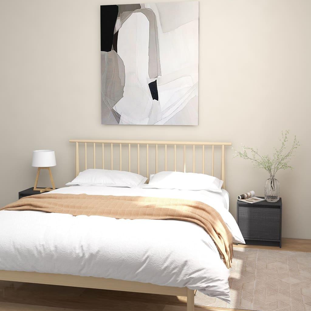 Sengeskabe 2 stk. 40x30,5x40 cm massivt fyrretræ grå