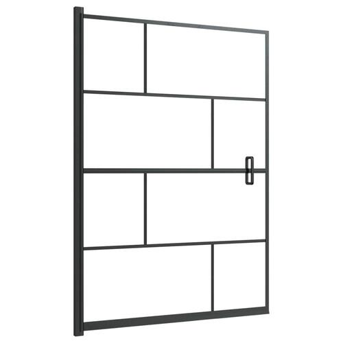 Bruseafskærmning 100x140 cm sikkerhedsglas sort