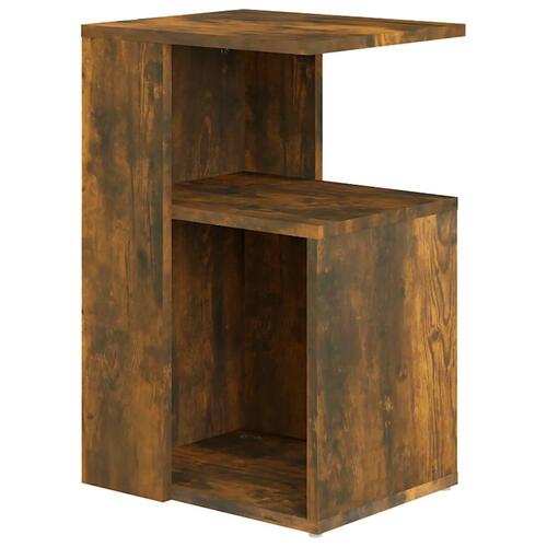 Sidebord 36x30x56 cm konstrueret træ røget egetræsfarve