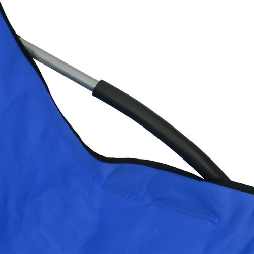 Foldbare strandstole 2 stk. stof blå
