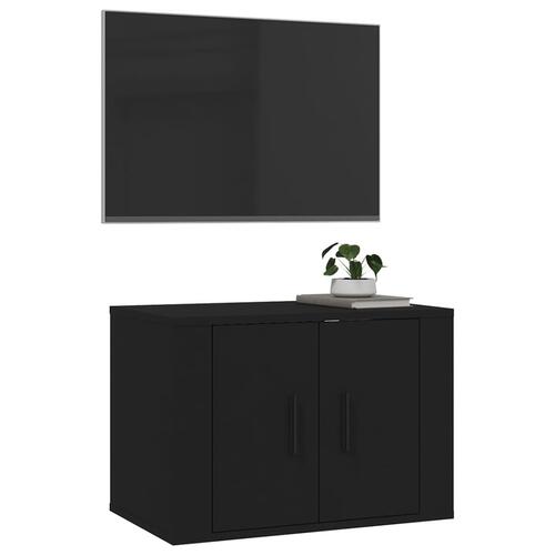 Væghængt tv-skab 57x34,5x40 cm sort