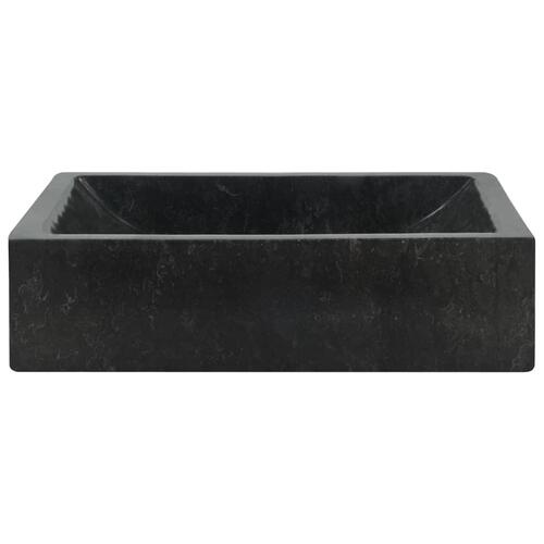 Håndvask 45x30x12 cm marmor sort højglans