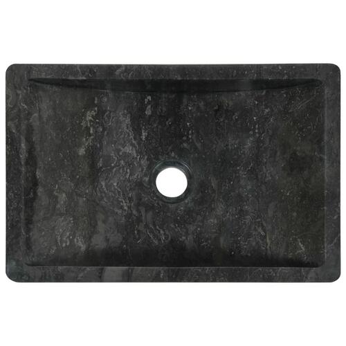 Håndvask 45x30x12 cm marmor sort højglans