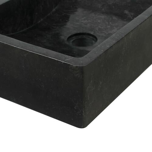 Håndvask 45x30x12 cm marmor sort højglans