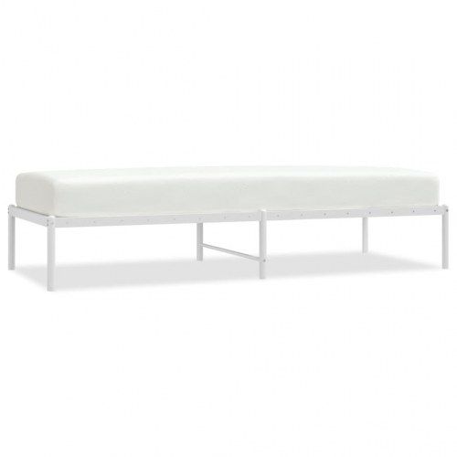 Sengeramme 75 x 190 cm i metal - hvid