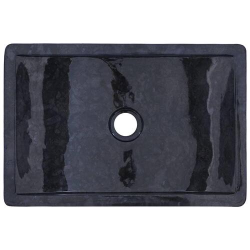 Håndvask 45x30x12 cm marmor sort højglans