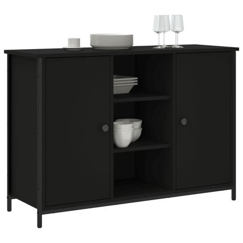 Skænk 100x35x70 cm konstrueret træ sort