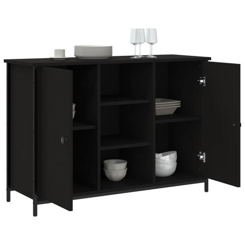 Skænk 100x35x70 cm konstrueret træ sort