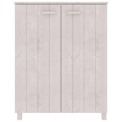 Skoskab HAMAR 85x40x108 cm massivt fyrretræ hvid