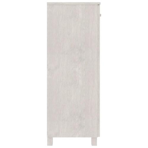 Skoskab HAMAR 85x40x108 cm massivt fyrretræ hvid