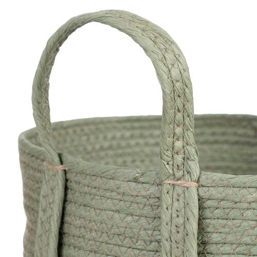 Set med kurve 42 x 42 x 48 cm Mint Naturlig fiber (3 Dele)