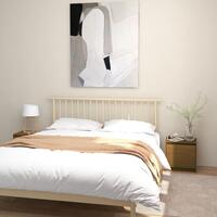 Sengeskabe 2 stk. 40x30,5x40 cm massivt fyrretræ honningbrun