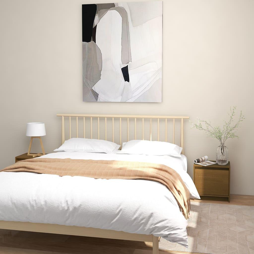 Sengeskabe 2 stk. 40x30,5x40 cm massivt fyrretræ honningbrun