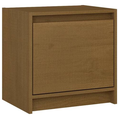 Sengeskabe 2 stk. 40x30,5x40 cm massivt fyrretræ honningbrun