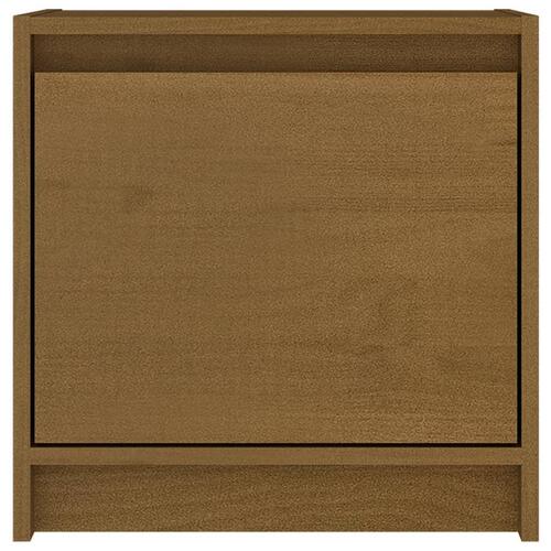 Sengeskabe 2 stk. 40x30,5x40 cm massivt fyrretræ honningbrun
