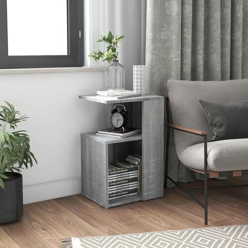 Sidebord 36x30x56 cm konstrueret træ grå sonoma-eg