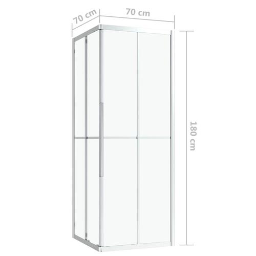 Brusekabine 70x70x180 cm sikkerhedsglas