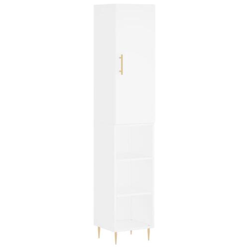 Skab 34,5x34x180 cm konstrueret træ hvid