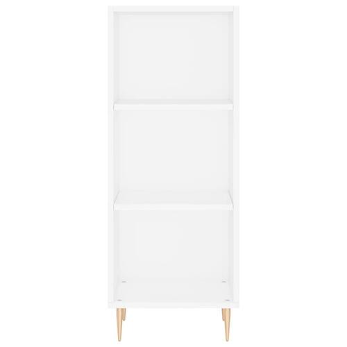 Skab 34,5x34x180 cm konstrueret træ hvid