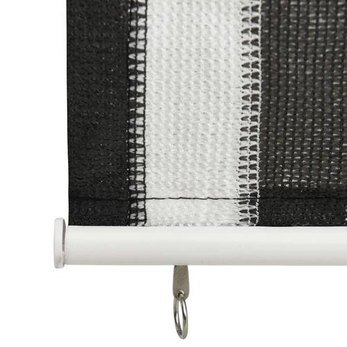 Udendørs rullegardin 60x140 cm antracitgrå og hvid stribet