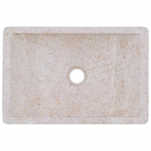 Håndvask 45x30x12 cm marmor cremefarvet højglans