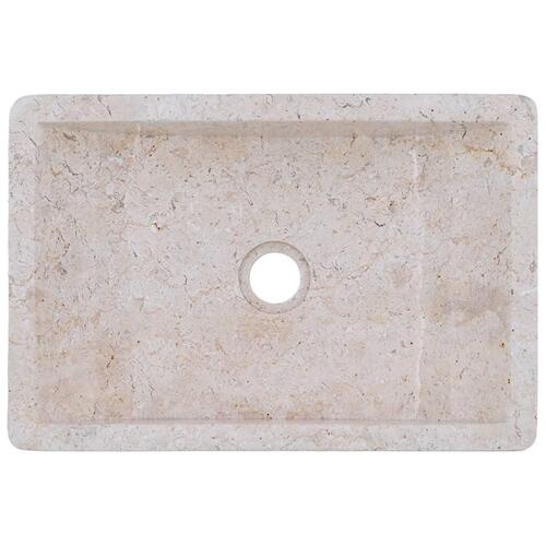 Håndvask 45x30x12 cm marmor cremefarvet højglans