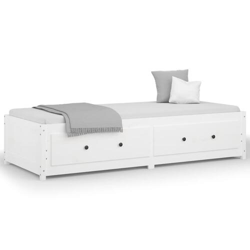 Daybed 90x190 cm Single massivt fyrretræ hvid