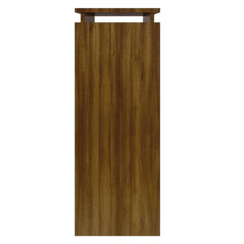 Konsolbord 80x30x80 cm konstrueret træ brun egetræsfarve