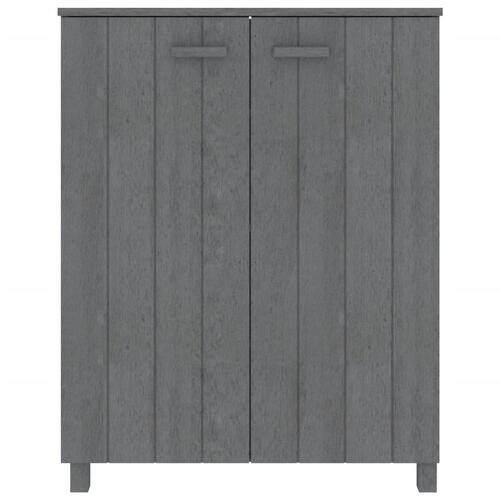 Skoskab HAMAR 85x40x108 cm massivt fyrretræ mørkegrå