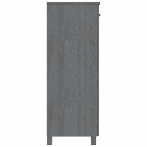 Skoskab HAMAR 85x40x108 cm massivt fyrretræ mørkegrå