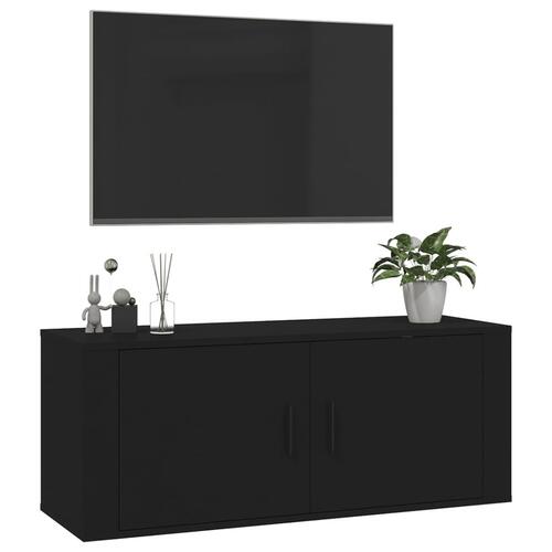 Væghængt tv-skab 100x34,5x40 cm sort