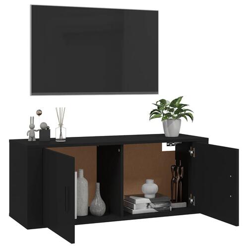 Væghængt tv-skab 100x34,5x40 cm sort
