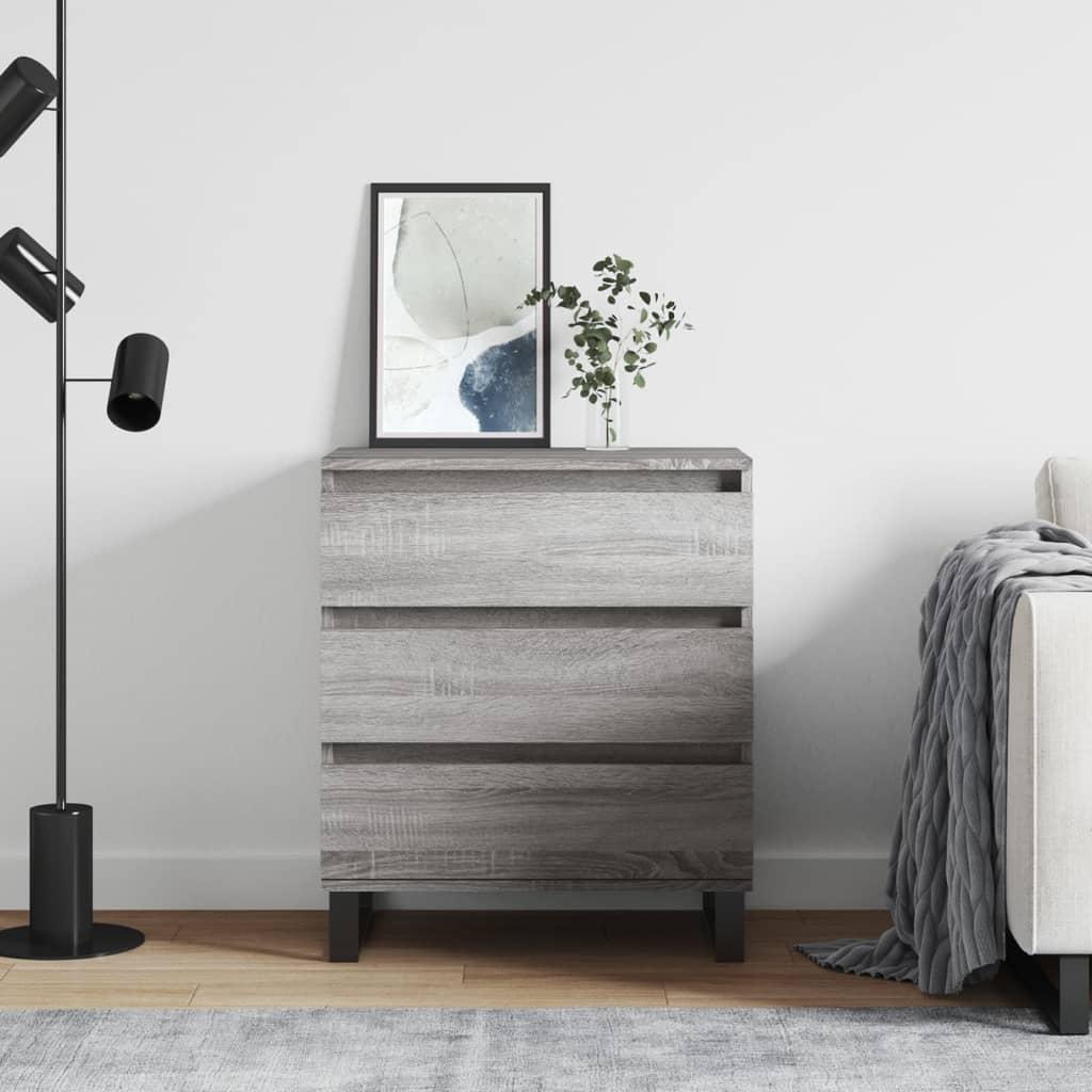 Skænk 60x35x70 cm konstrueret træ grå sonoma-eg