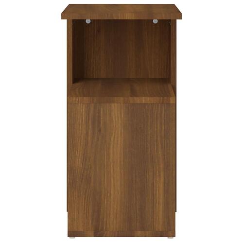 Sidebord 36x30x56 cm konstrueret træ brun egetræsfarve