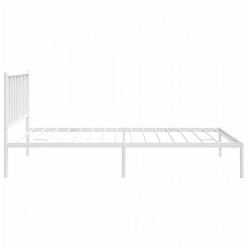 Sengeramme i metal med sengegavl 107×203 cm - hvid