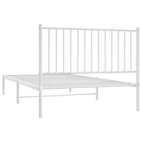 Sengeramme med sengegavl 107x203 cm metal hvid