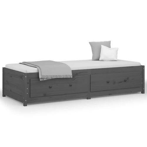 Daybed 90x190 cm Single massivt fyrretræ grå