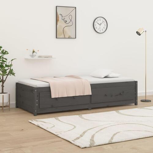 Daybed 90x190 cm Single massivt fyrretræ grå