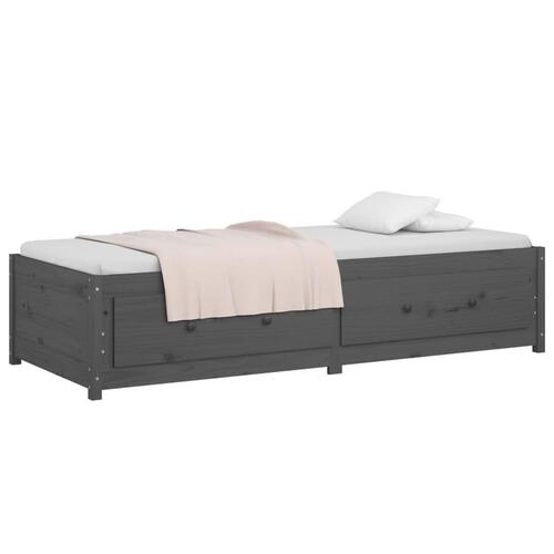 Daybed 90x190 cm Single massivt fyrretræ grå