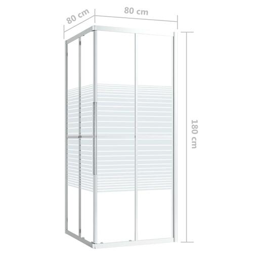 Brusekabine 80x80x180 cm sikkerhedsglas