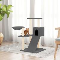 Kradsetræ med sisalstolper 82 cm mørkegrå